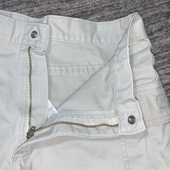 VTG Denim Riders Girls 16 Lot of 2 High Rise Cargo Shorts Tan Blue Cotton USA - Picture 4 of 8